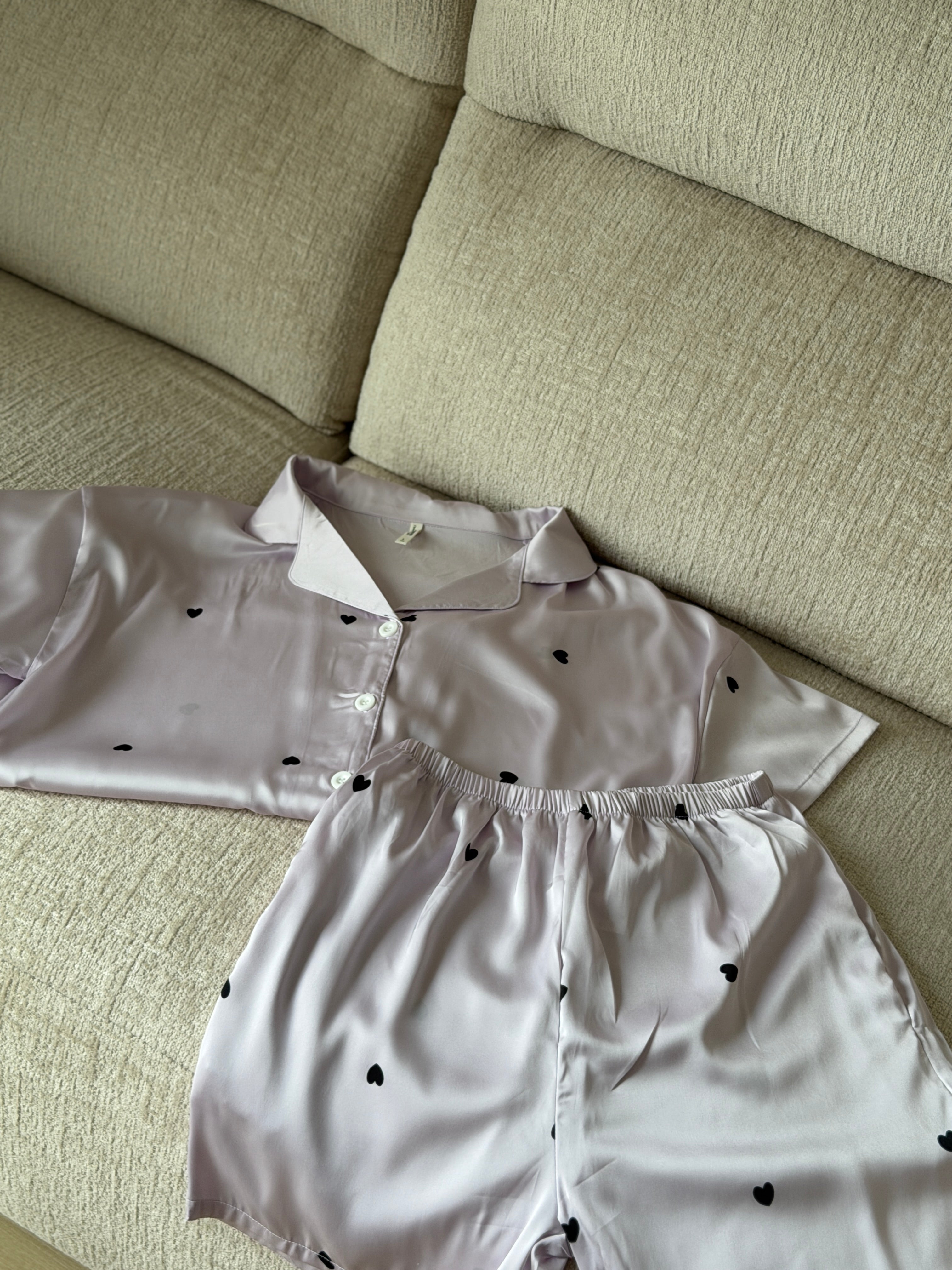 Niko Hearts Silk Pyjama Set