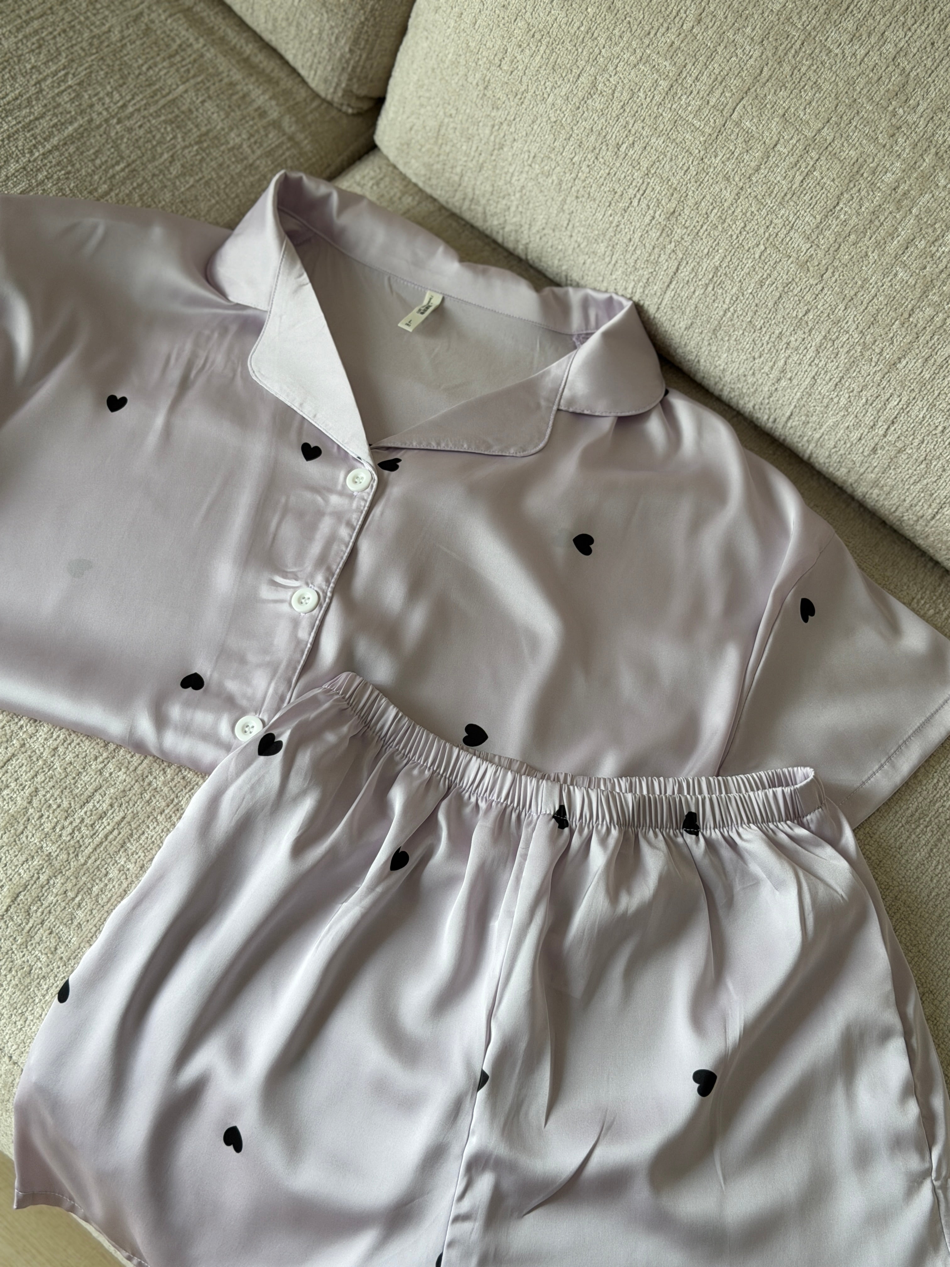 Niko Hearts Silk Pyjama Set