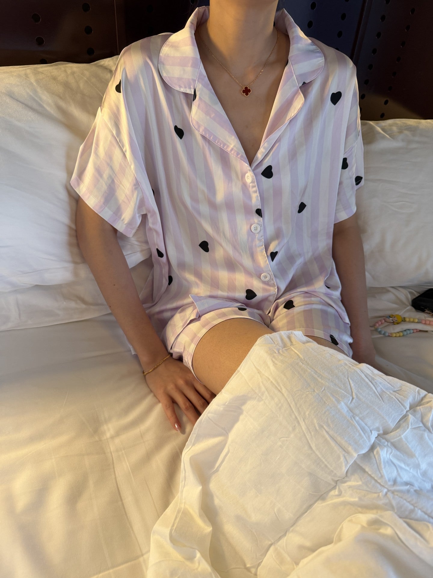 Niko Hearts Silk Pyjamas set