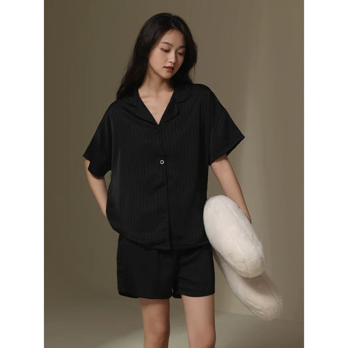 Niko silk pyjamas - thin stripes