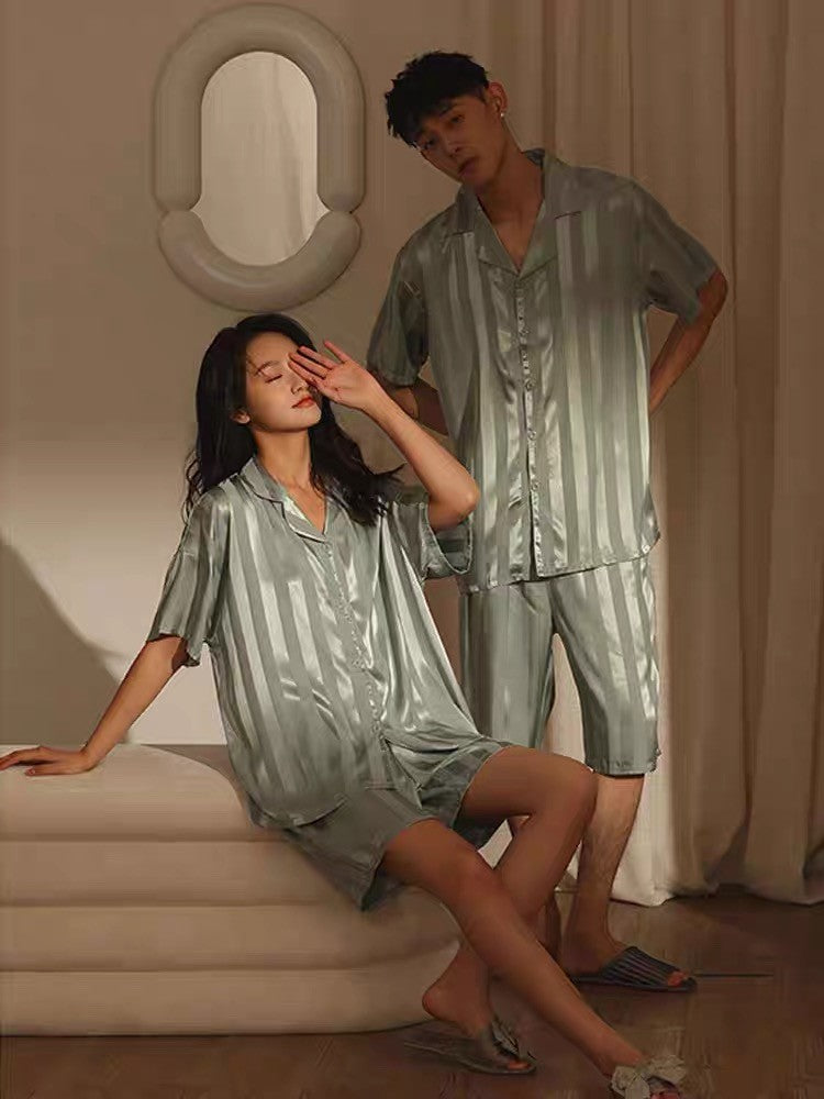 Niko Silk Couple Pyjama set