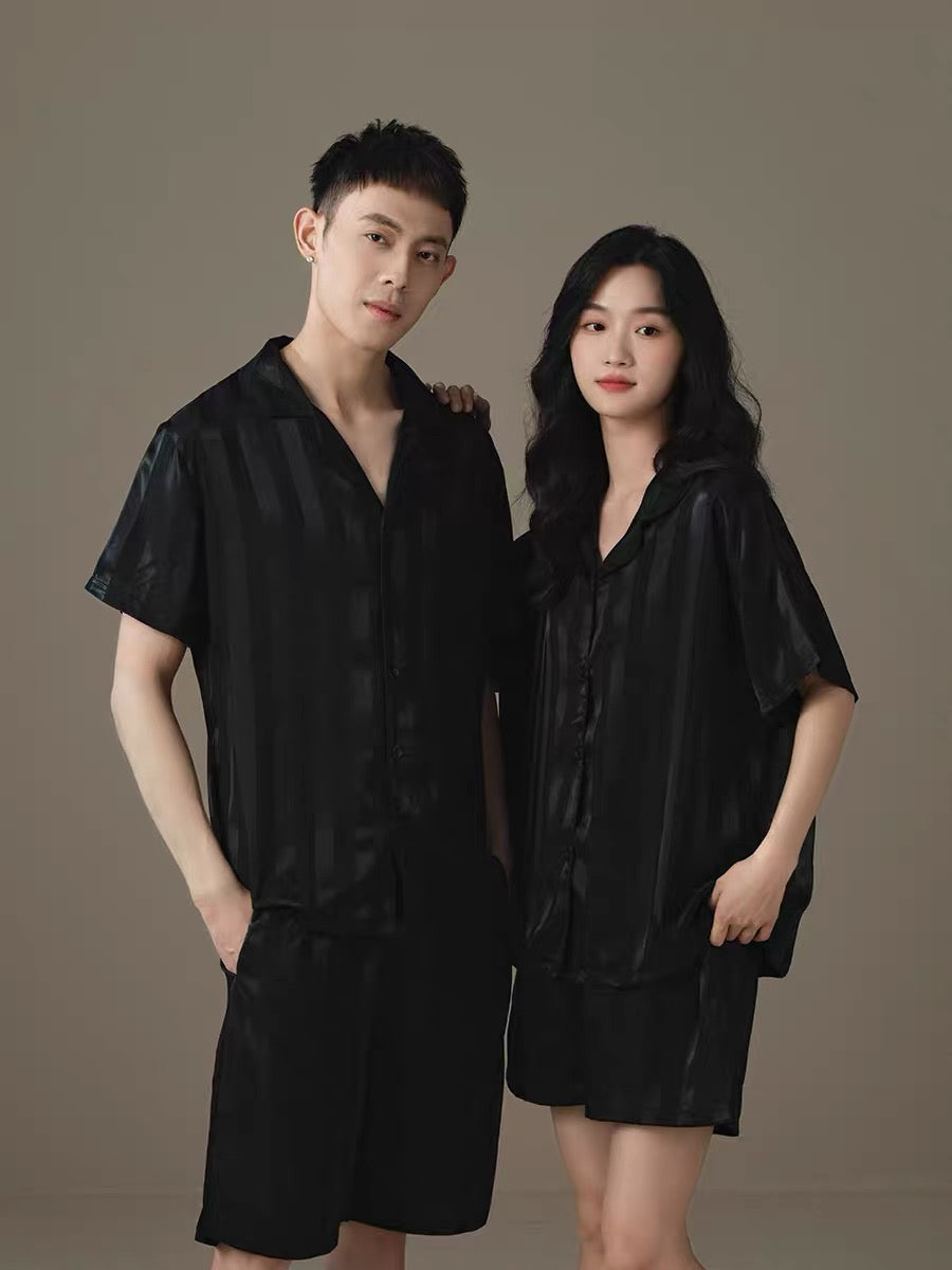 Niko Silk Couple Pyjama set
