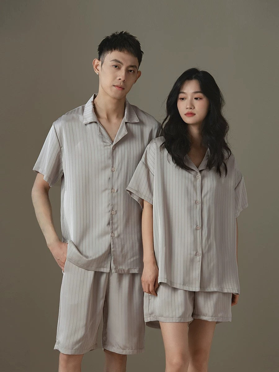 Niko Silk Couple Pyjama set