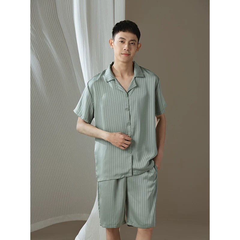Niko Silk Couple Pyjama set